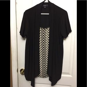 Naïf Dressy Black and Beige Blouse